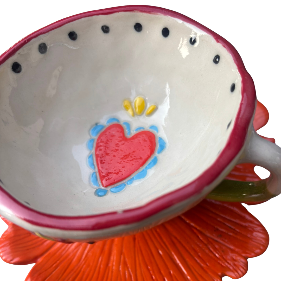 Frida's Marigold Passion - Cup and Saucer - Image 3
