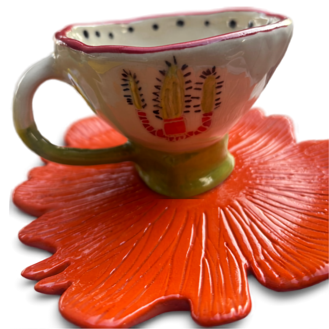 Frida's Marigold Passion - Cup and Saucer - Image 2